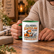 Herzbotschaft Fuchs Tasse – Fass meinen Kaffee an und deine Vermisstenanzeige landet im Spam-Ordner – Lustige Spruchtasse mit Fuchs – Geschenk für Kollegen, Freunde und Kaffeeliebhaber – 330 ml