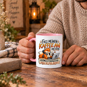 Herzbotschaft Fuchs Tasse – Fass meinen Kaffee an und deine Vermisstenanzeige landet im Spam-Ordner – Lustige Spruchtasse mit Fuchs – Geschenk für Kollegen, Freunde und Kaffeeliebhaber – 330 ml
