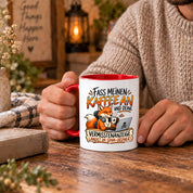 Herzbotschaft Fuchs Tasse – Fass meinen Kaffee an und deine Vermisstenanzeige landet im Spam-Ordner – Lustige Spruchtasse mit Fuchs – Geschenk für Kollegen, Freunde und Kaffeeliebhaber – 330 ml