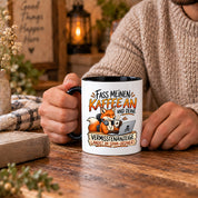 Herzbotschaft Fuchs Tasse – Fass meinen Kaffee an und deine Vermisstenanzeige landet im Spam-Ordner – Lustige Spruchtasse mit Fuchs – Geschenk für Kollegen, Freunde und Kaffeeliebhaber – 330 ml
