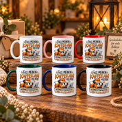 Herzbotschaft Fuchs Tasse – Fass meinen Kaffee an und deine Vermisstenanzeige landet im Spam-Ordner – Lustige Spruchtasse mit Fuchs – Geschenk für Kollegen, Freunde und Kaffeeliebhaber – 330 ml