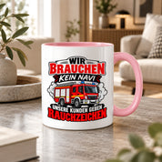 Herzbotschaft Tasse Feuerwehr Rauchzeichen lustiger Spruch Feuerwehrmann Geschenk Feuerwehr Geschenkidee für Kollegen Geburtstag Weihnachten 330 ml