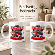 Herzbotschaft Tasse Feuerwehr Rauchzeichen lustiger Spruch Feuerwehrmann Geschenk Feuerwehr Geschenkidee für Kollegen Geburtstag Weihnachten 330 ml