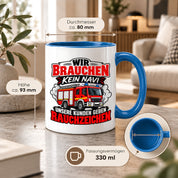 Herzbotschaft Tasse Feuerwehr Rauchzeichen lustiger Spruch Feuerwehrmann Geschenk Feuerwehr Geschenkidee für Kollegen Geburtstag Weihnachten 330 ml