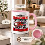 Herzbotschaft Tasse Feuerwehr Rauchzeichen lustiger Spruch Feuerwehrmann Geschenk Feuerwehr Geschenkidee für Kollegen Geburtstag Weihnachten 330 ml