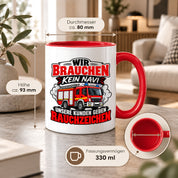 Herzbotschaft Tasse Feuerwehr Rauchzeichen lustiger Spruch Feuerwehrmann Geschenk Feuerwehr Geschenkidee für Kollegen Geburtstag Weihnachten 330 ml