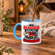 Herzbotschaft Tasse Feuerwehr Rauchzeichen lustiger Spruch Feuerwehrmann Geschenk Feuerwehr Geschenkidee für Kollegen Geburtstag Weihnachten 330 ml