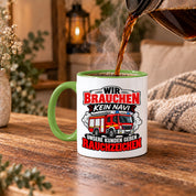 Herzbotschaft Tasse Feuerwehr Rauchzeichen lustiger Spruch Feuerwehrmann Geschenk Feuerwehr Geschenkidee für Kollegen Geburtstag Weihnachten 330 ml