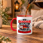 Herzbotschaft Tasse Feuerwehr Rauchzeichen lustiger Spruch Feuerwehrmann Geschenk Feuerwehr Geschenkidee für Kollegen Geburtstag Weihnachten 330 ml