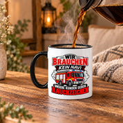 Herzbotschaft Tasse Feuerwehr Rauchzeichen lustiger Spruch Feuerwehrmann Geschenk Feuerwehr Geschenkidee für Kollegen Geburtstag Weihnachten 330 ml