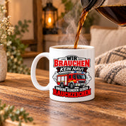 Herzbotschaft Tasse Feuerwehr Rauchzeichen lustiger Spruch Feuerwehrmann Geschenk Feuerwehr Geschenkidee für Kollegen Geburtstag Weihnachten 330 ml