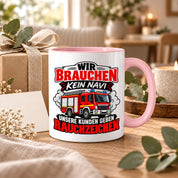 Herzbotschaft Tasse Feuerwehr Rauchzeichen lustiger Spruch Feuerwehrmann Geschenk Feuerwehr Geschenkidee für Kollegen Geburtstag Weihnachten 330 ml