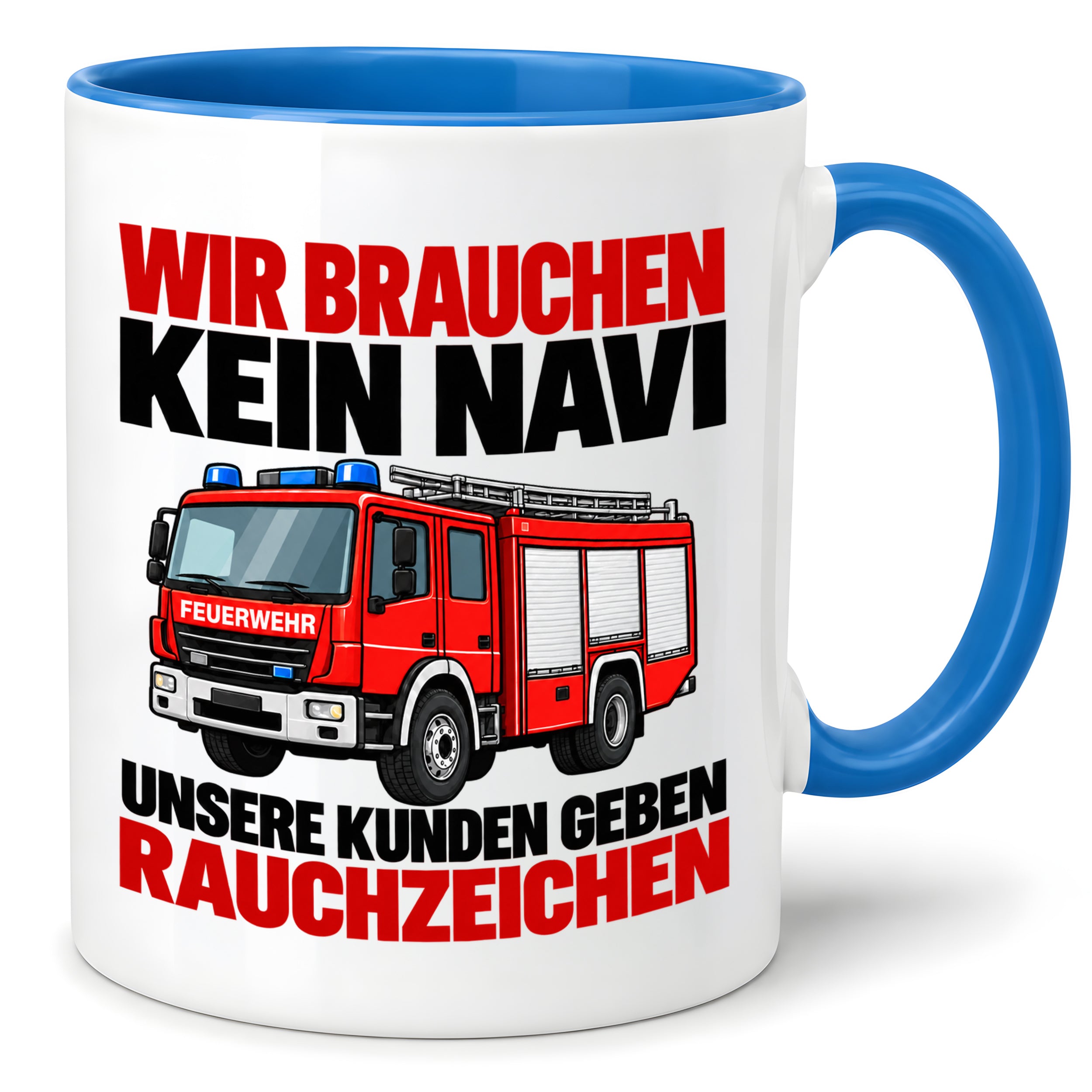 Feuerwehr Tasse lustiger Spruch 330 ml Geschenk Feuerwehrmann Feuerwehrfrau Geburtstag Weihnachten Rauchzeichen