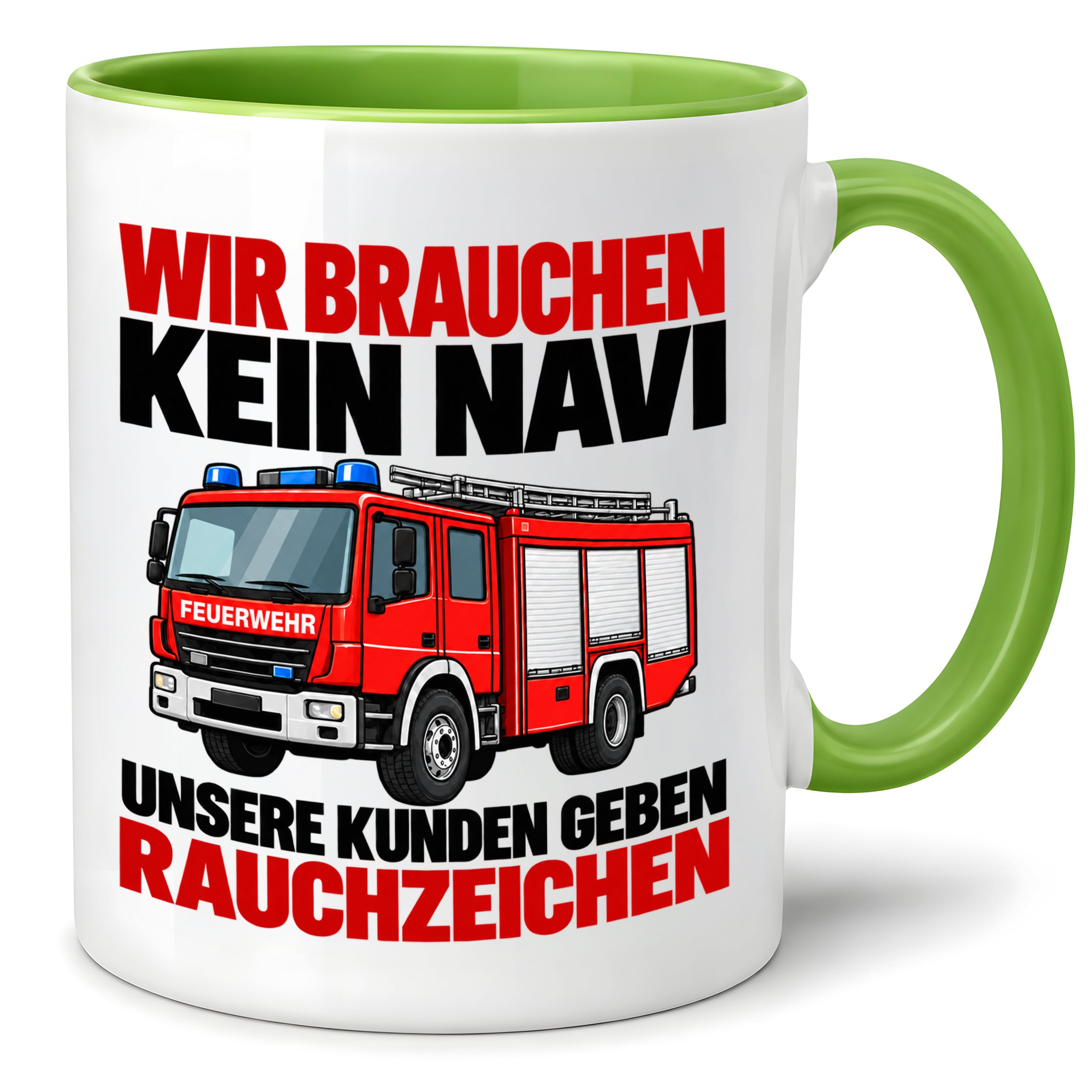 Feuerwehr Tasse lustiger Spruch 330 ml Geschenk Feuerwehrmann Feuerwehrfrau Geburtstag Weihnachten Rauchzeichen