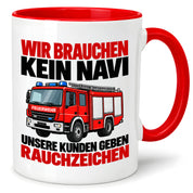 Feuerwehr Tasse lustiger Spruch 330 ml Geschenk Feuerwehrmann Feuerwehrfrau Geburtstag Weihnachten Rauchzeichen