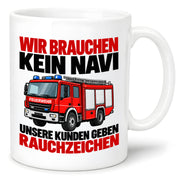 Feuerwehr Tasse lustiger Spruch 330 ml Geschenk Feuerwehrmann Feuerwehrfrau Geburtstag Weihnachten Rauchzeichen