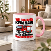 Feuerwehr Tasse lustiger Spruch 330 ml Geschenk Feuerwehrmann Feuerwehrfrau Geburtstag Weihnachten Rauchzeichen