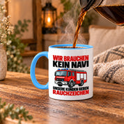 Feuerwehr Tasse lustiger Spruch 330 ml Geschenk Feuerwehrmann Feuerwehrfrau Geburtstag Weihnachten Rauchzeichen
