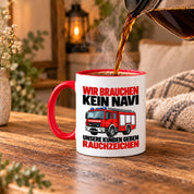 Feuerwehr Tasse lustiger Spruch 330 ml Geschenk Feuerwehrmann Feuerwehrfrau Geburtstag Weihnachten Rauchzeichen