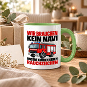 Feuerwehr Tasse lustiger Spruch 330 ml Geschenk Feuerwehrmann Feuerwehrfrau Geburtstag Weihnachten Rauchzeichen