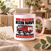 Feuerwehr Tasse lustiger Spruch 330 ml Geschenk Feuerwehrmann Feuerwehrfrau Geburtstag Weihnachten Rauchzeichen