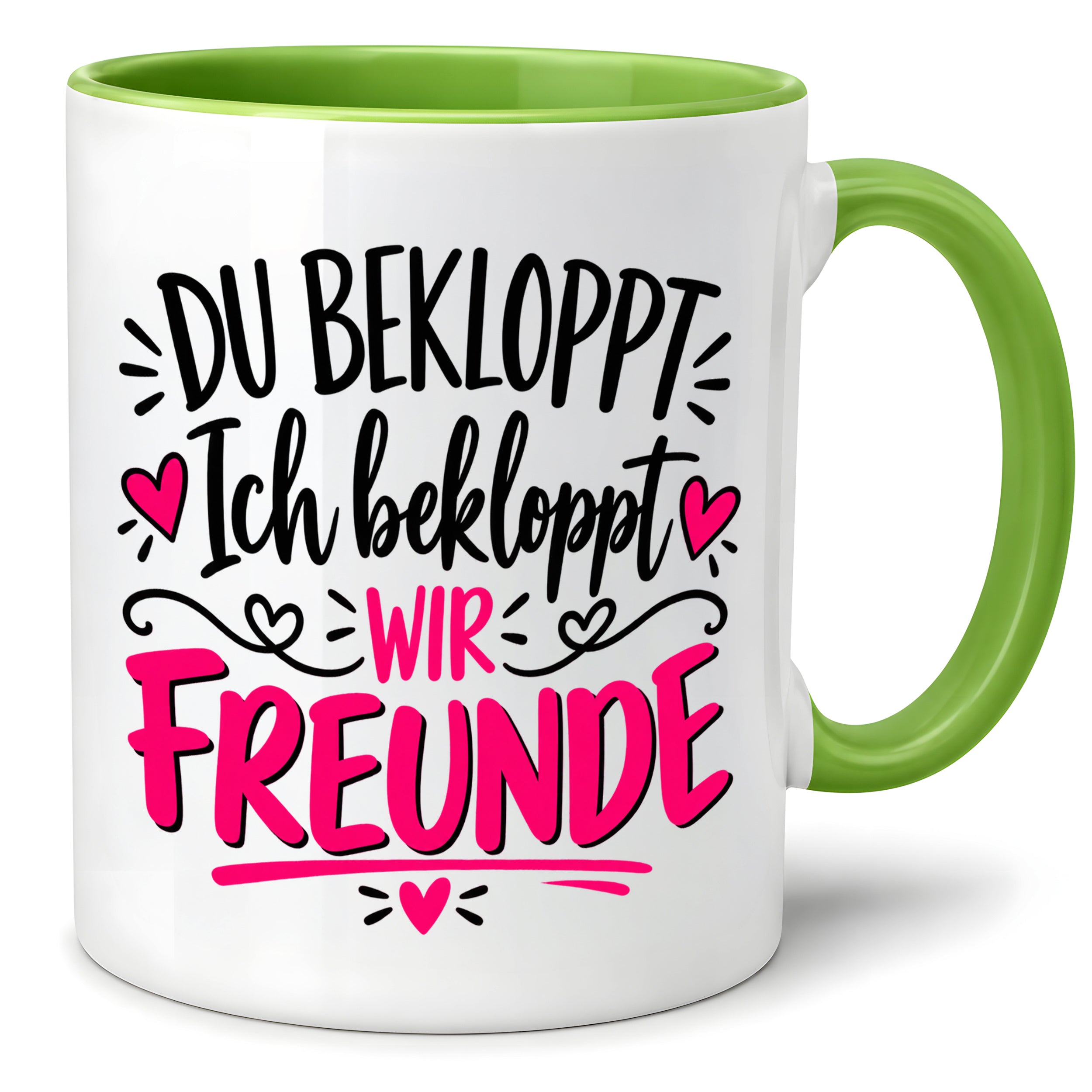 Tasse beste Freunde bekloppt lustiger Spruch Freundschaft Geschenk für Freundin Freund Geburtstag Weihnachten 330 ml