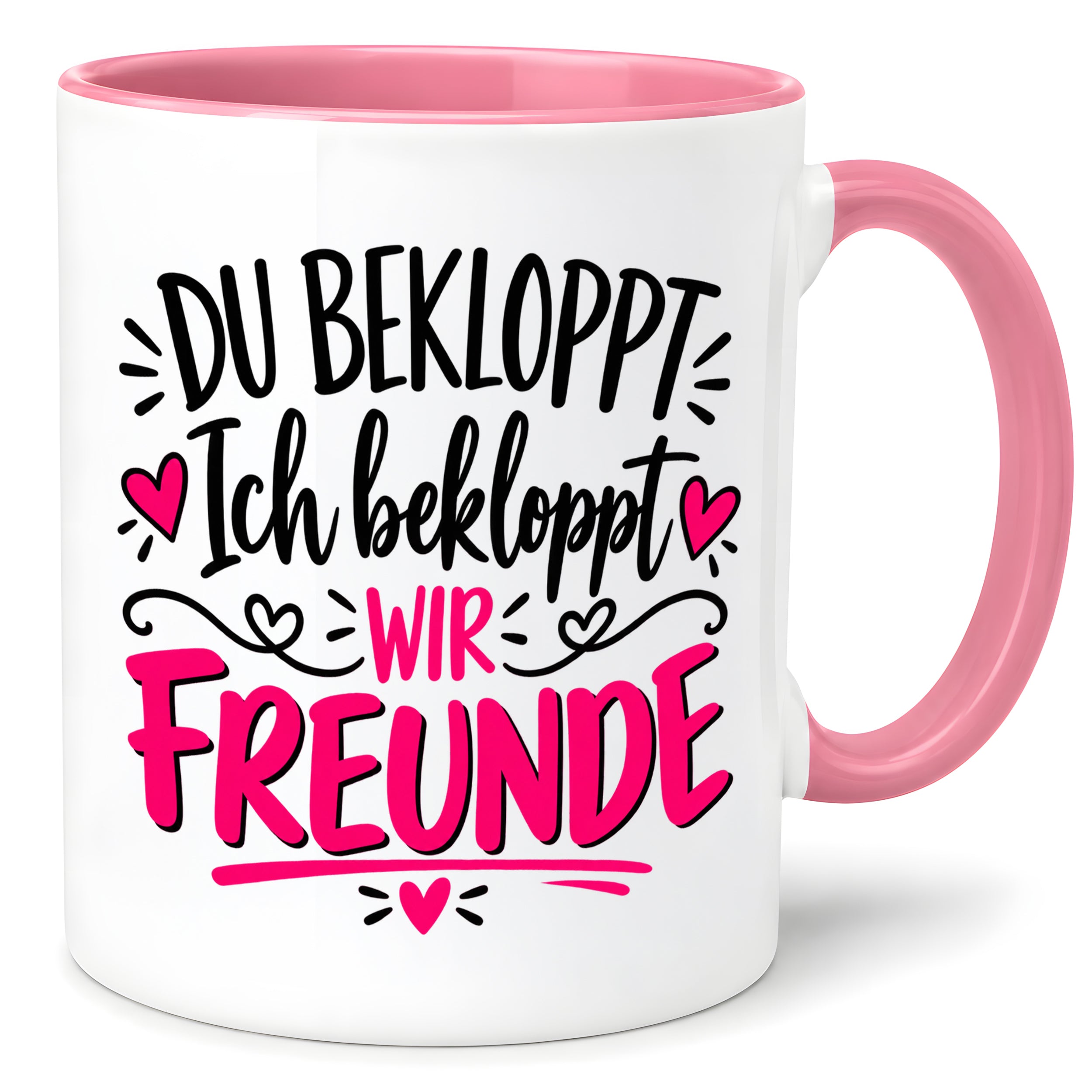 Tasse beste Freunde bekloppt lustiger Spruch Freundschaft Geschenk für Freundin Freund Geburtstag Weihnachten 330 ml