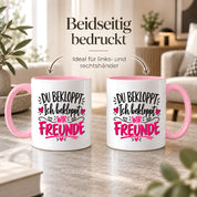 Tasse beste Freunde bekloppt lustiger Spruch Freundschaft Geschenk für Freundin Freund Geburtstag Weihnachten 330 ml