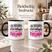 Tasse beste Freunde bekloppt lustiger Spruch Freundschaft Geschenk für Freundin Freund Geburtstag Weihnachten 330 ml