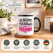 Tasse beste Freunde bekloppt lustiger Spruch Freundschaft Geschenk für Freundin Freund Geburtstag Weihnachten 330 ml