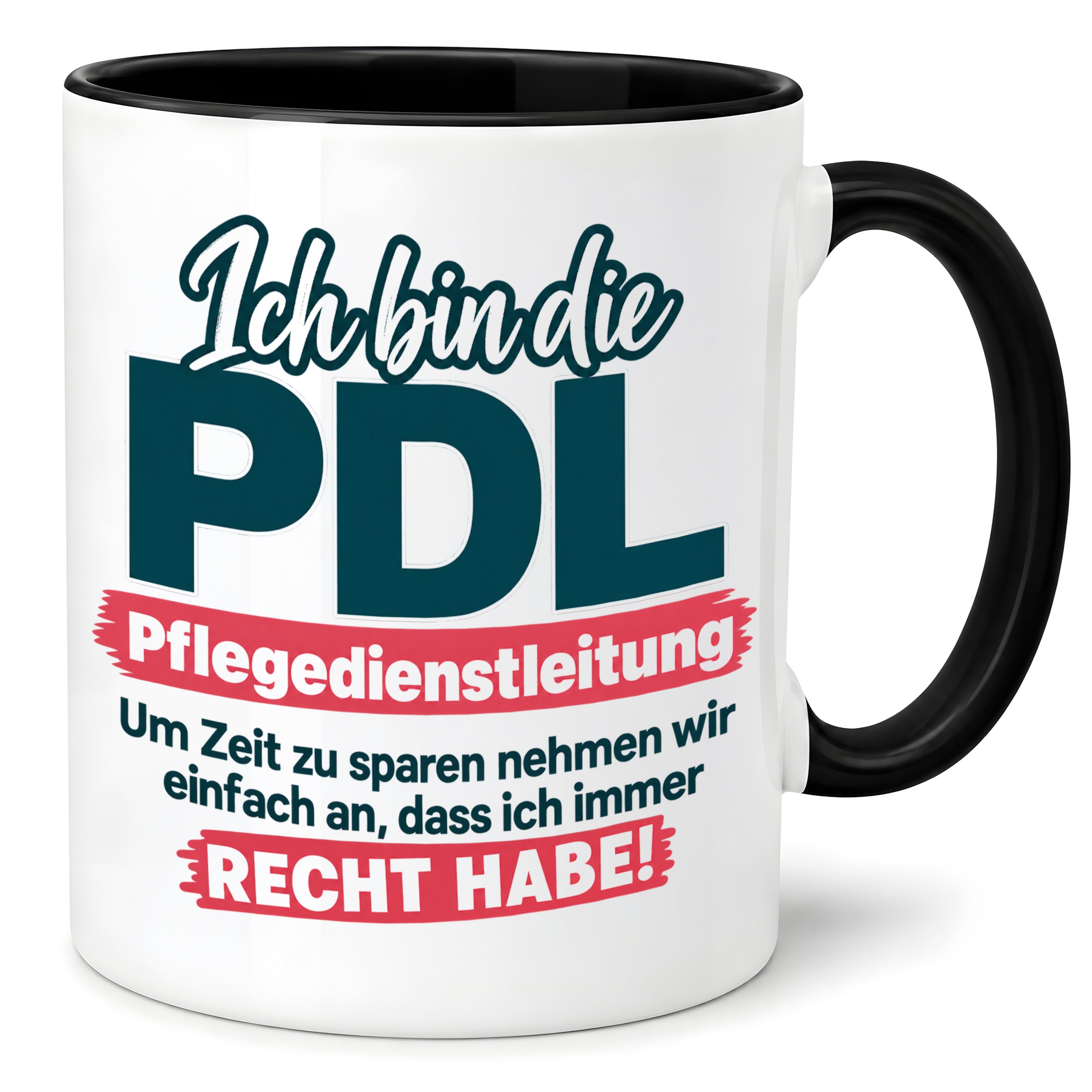 PDL Tasse Pflegedienstleitung Geschenk 330 ml Lustiger Spruch Keramiktasse Pflege Leitung Geburtstag Weihnachten Kollegin