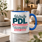PDL Tasse Pflegedienstleitung Geschenk 330 ml Lustiger Spruch Keramiktasse Pflege Leitung Geburtstag Weihnachten Kollegin