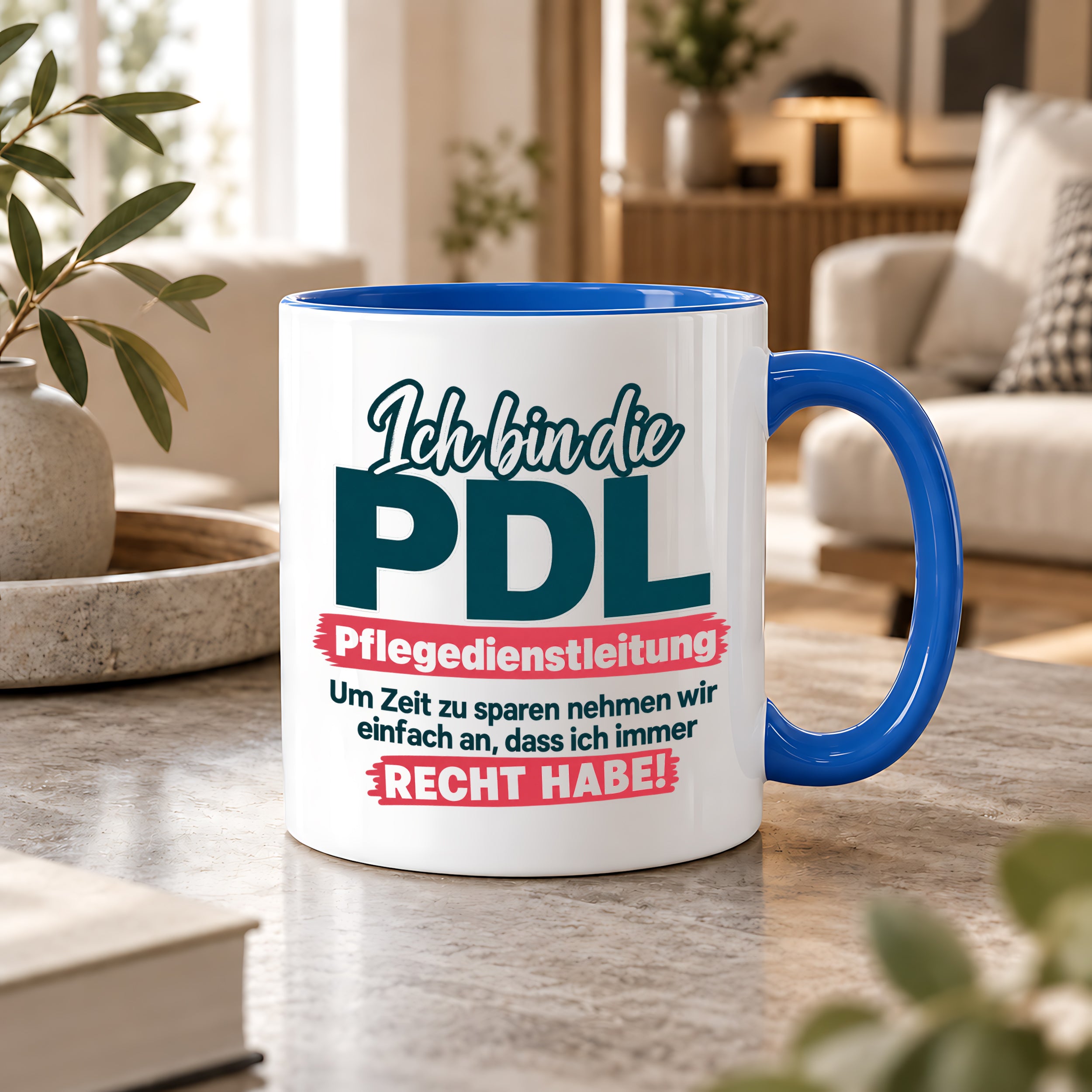 PDL Tasse Pflegedienstleitung Geschenk 330 ml Lustiger Spruch Keramiktasse Pflege Leitung Geburtstag Weihnachten Kollegin