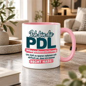 PDL Tasse Pflegedienstleitung Geschenk 330 ml Lustiger Spruch Keramiktasse Pflege Leitung Geburtstag Weihnachten Kollegin