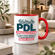 PDL Tasse Pflegedienstleitung Geschenk 330 ml Lustiger Spruch Keramiktasse Pflege Leitung Geburtstag Weihnachten Kollegin