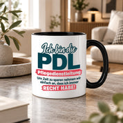 PDL Tasse Pflegedienstleitung Geschenk 330 ml Lustiger Spruch Keramiktasse Pflege Leitung Geburtstag Weihnachten Kollegin
