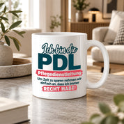 PDL Tasse Pflegedienstleitung Geschenk 330 ml Lustiger Spruch Keramiktasse Pflege Leitung Geburtstag Weihnachten Kollegin