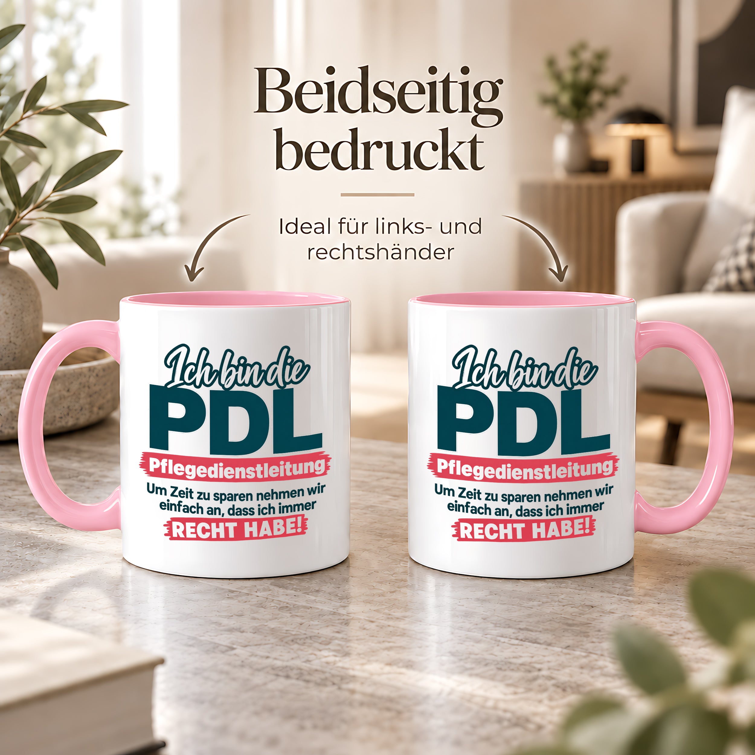 PDL Tasse Pflegedienstleitung Geschenk 330 ml Lustiger Spruch Keramiktasse Pflege Leitung Geburtstag Weihnachten Kollegin