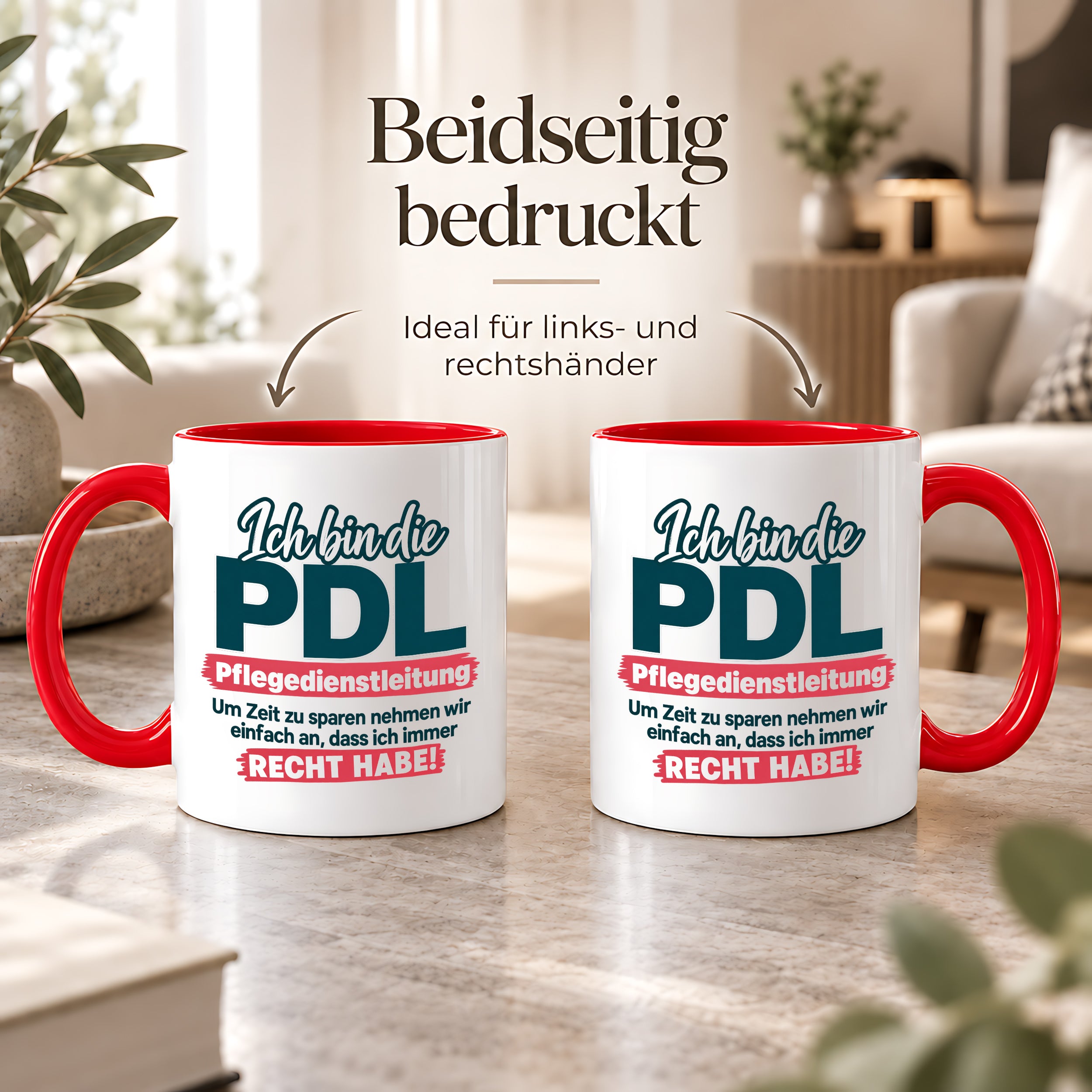 PDL Tasse Pflegedienstleitung Geschenk 330 ml Lustiger Spruch Keramiktasse Pflege Leitung Geburtstag Weihnachten Kollegin