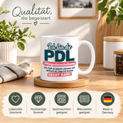 PDL Tasse Pflegedienstleitung Geschenk 330 ml Lustiger Spruch Keramiktasse Pflege Leitung Geburtstag Weihnachten Kollegin