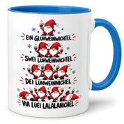 Glühweinwichtel Tasse lustiger Weihnachts Spruch 330 ml Keramiktasse Wichtel Geschenk Weihnachten Advent Glühwein Humor