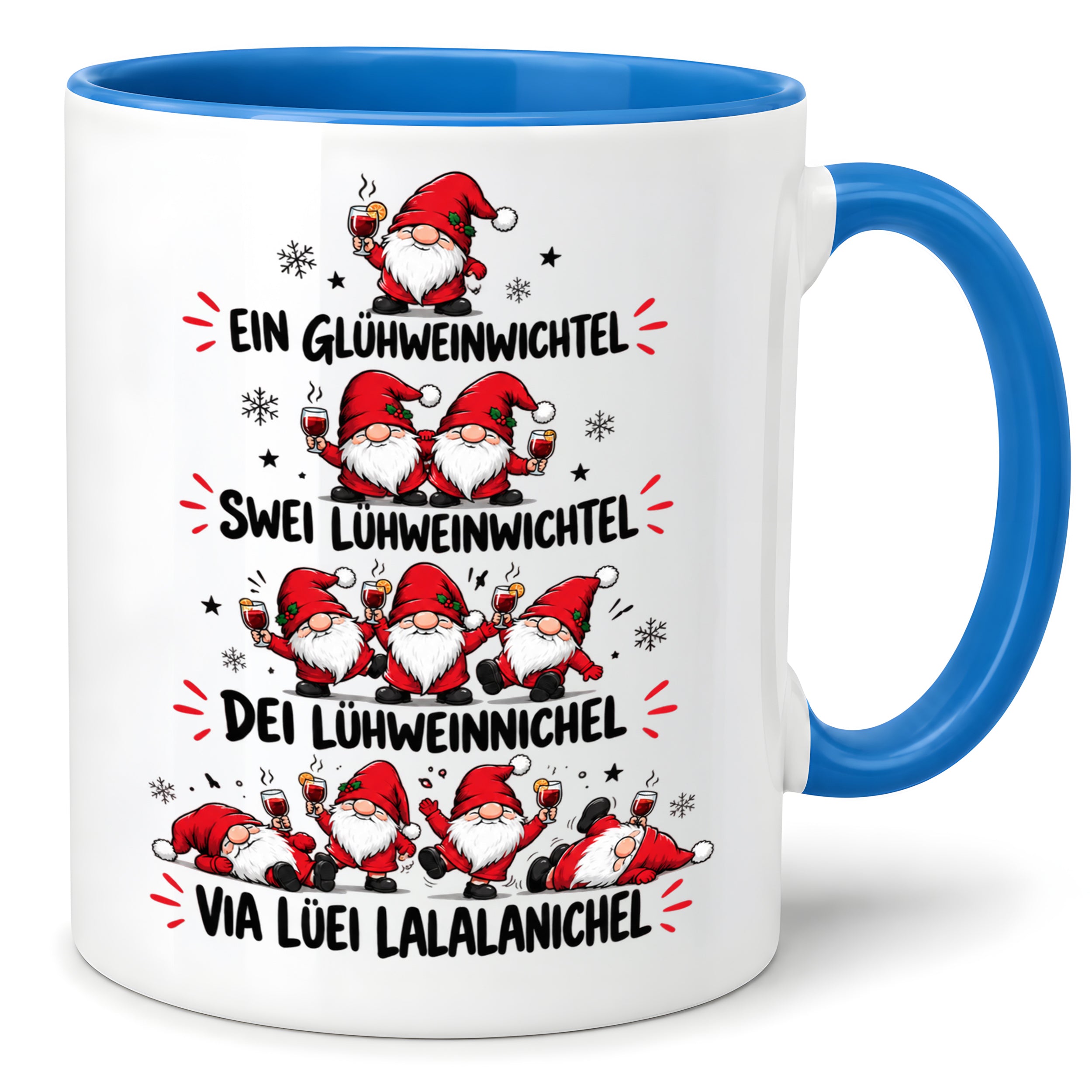 Glühweinwichtel Tasse lustiger Weihnachts Spruch 330 ml Keramiktasse Wichtel Geschenk Weihnachten Advent Glühwein Humor