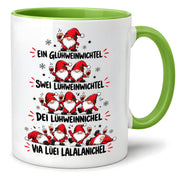 Glühweinwichtel Tasse lustiger Weihnachts Spruch 330 ml Keramiktasse Wichtel Geschenk Weihnachten Advent Glühwein Humor