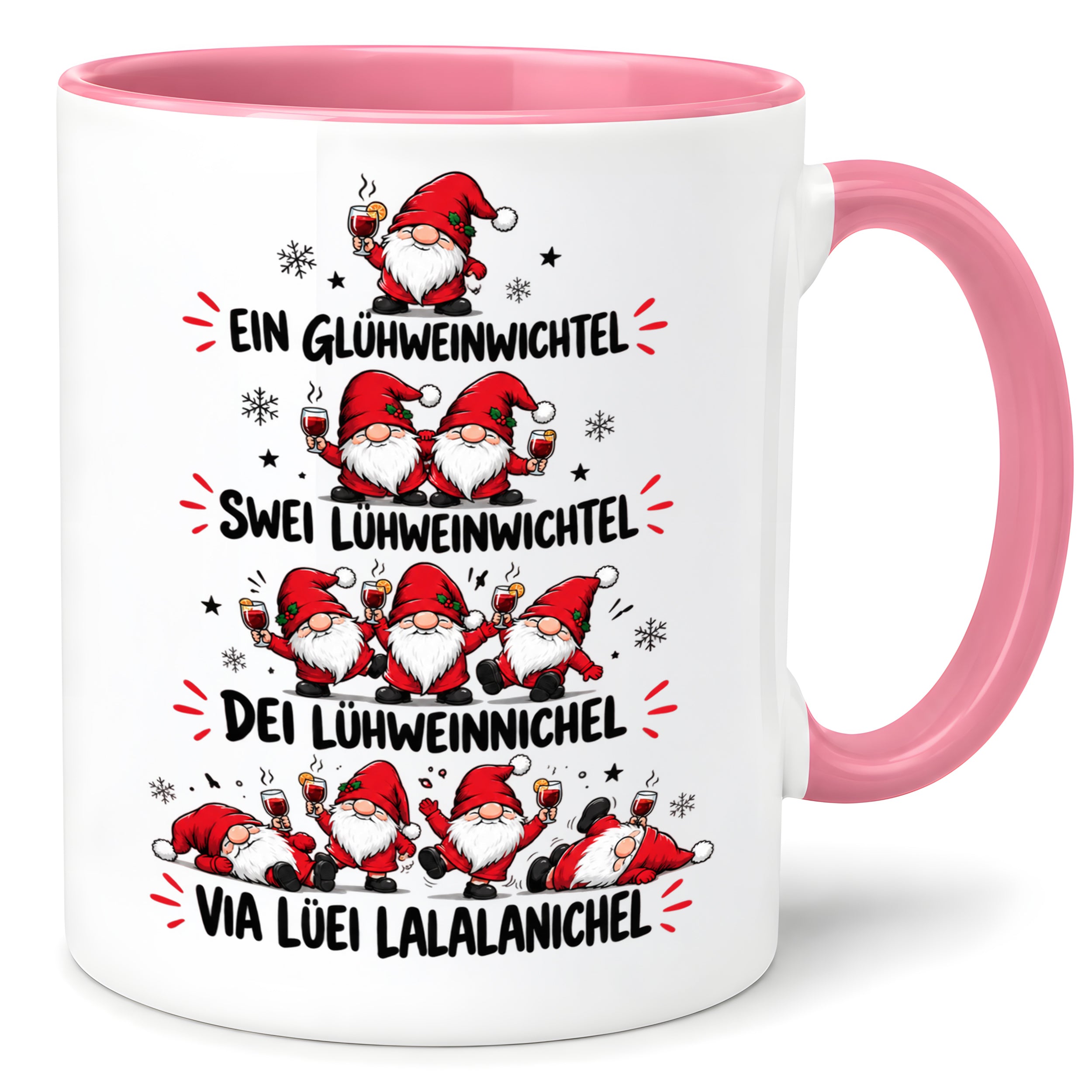 Glühweinwichtel Tasse lustiger Weihnachts Spruch 330 ml Keramiktasse Wichtel Geschenk Weihnachten Advent Glühwein Humor