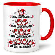 Glühweinwichtel Tasse lustiger Weihnachts Spruch 330 ml Keramiktasse Wichtel Geschenk Weihnachten Advent Glühwein Humor