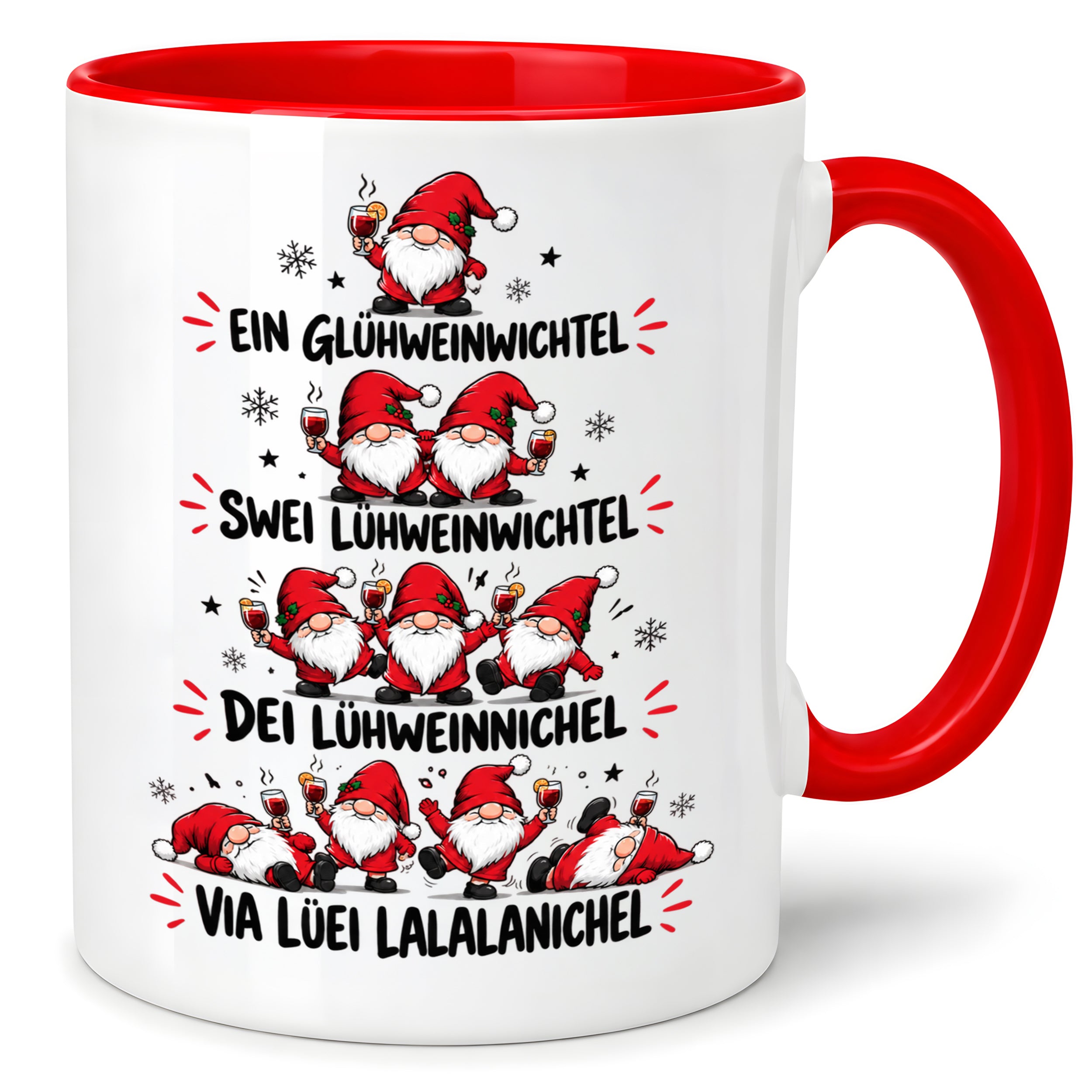 Glühweinwichtel Tasse lustiger Weihnachts Spruch 330 ml Keramiktasse Wichtel Geschenk Weihnachten Advent Glühwein Humor