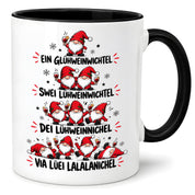 Glühweinwichtel Tasse lustiger Weihnachts Spruch 330 ml Keramiktasse Wichtel Geschenk Weihnachten Advent Glühwein Humor
