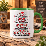 Glühweinwichtel Tasse lustiger Weihnachts Spruch 330 ml Keramiktasse Wichtel Geschenk Weihnachten Advent Glühwein Humor