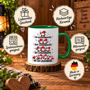 Glühweinwichtel Tasse lustiger Weihnachts Spruch 330 ml Keramiktasse Wichtel Geschenk Weihnachten Advent Glühwein Humor