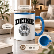 Tasse Deine Mutter Kfz Mechaniker Humor lustige Werkstatt Kaffeetasse Geschenk für Schrauber Automechaniker Kollegen Geburtstag Weihnachten 330 ml